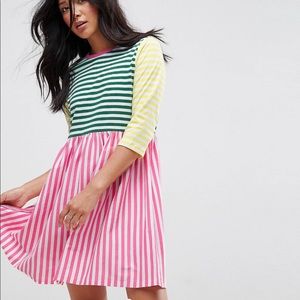 ASOS Stripe Mini Smock Dress